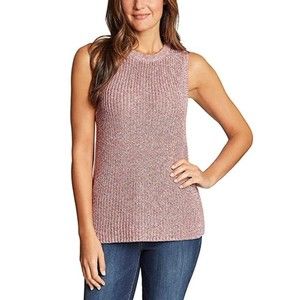 Ella Moss Ladies Women's Sweater Tank Top Coral Pink Flames Size Medium